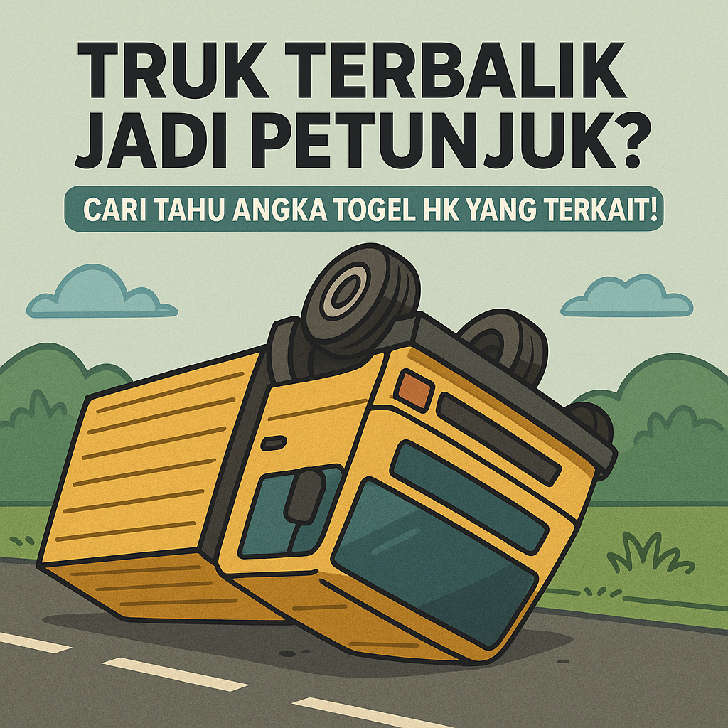 Truk terbalik jadi petunjuk? Cari tahu angka togel HK yang terkait – ilustrasi animasi AI